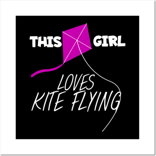 This girl loves kite flying Posters and Art